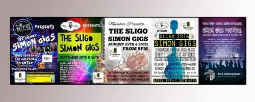 Posters from the Simon Gigs series